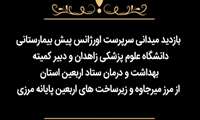 بازدید میدانی سرپرست اورژانس پیش بیمارستانی دانشگاه علوم پزشکی زاهدان و دبیر کمیته بهداشت و درمان ستاد اربعین استان از مرز میرجاوه و زیرساخت های اربعین پایانه مرزی